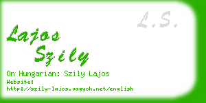lajos szily business card
